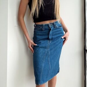 Classic Blue Denim Skirt